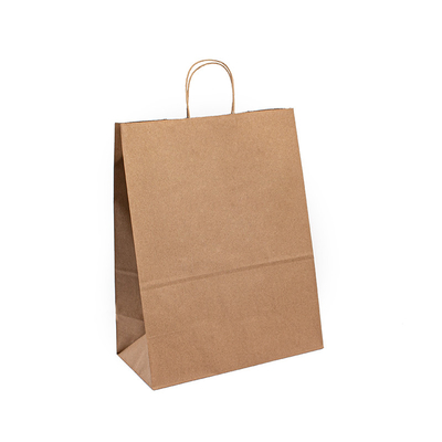 Custom Design Brown Craft Portable Gift Shopping Handle Paper Bag
