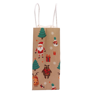 Reusable Paper Shopping Bags Customized With Twisted Handles / Flat Handles / Ribbon