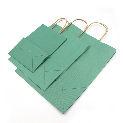 Kraft Handle Paper T Shirt Bags CMYK Pantone Color Sustainable