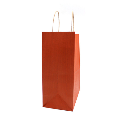 Recycled Paper Shopping Bags With Handles OEM Printing Logo
