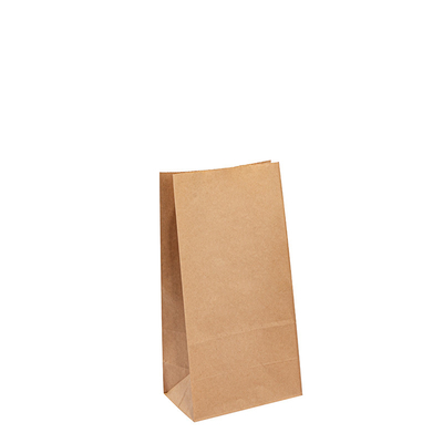 Flexo Printing Brown Kraft Paper Bags No Handles 60gsm Thickness For Takeaway