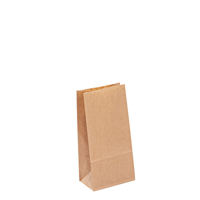 Flexo Printing Brown Kraft Paper Bags No Handles 60gsm Thickness For Takeaway