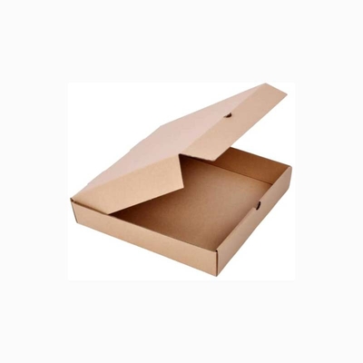 Color Printed Kraft Paper Pizza Box , Paper Takeaway Box For Catering