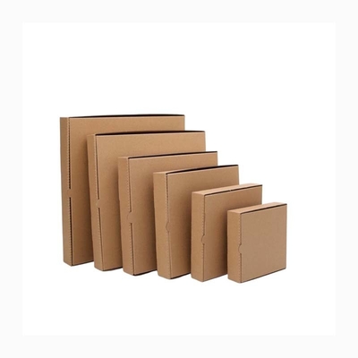 Square Brown Food Container Paper Box Corrugated Paper Material For Pizza