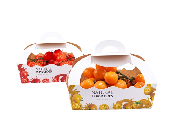 CMYK Fruit And Vegetable Packaging Boxes With Varnishing Embossing Printing