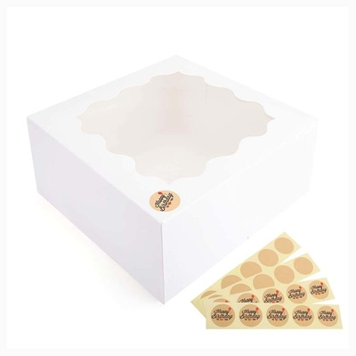 Matt Laminated Paperboard Takeaway Food Containers Square / Rectangle Customized