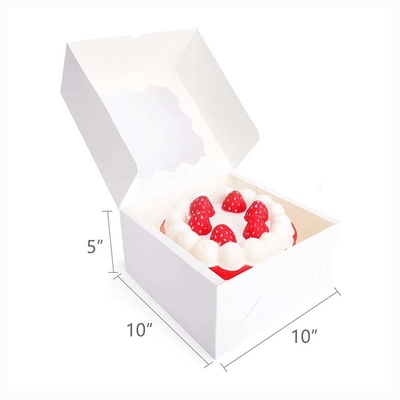 Matt Laminated Paperboard Takeaway Food Containers Square / Rectangle Customized