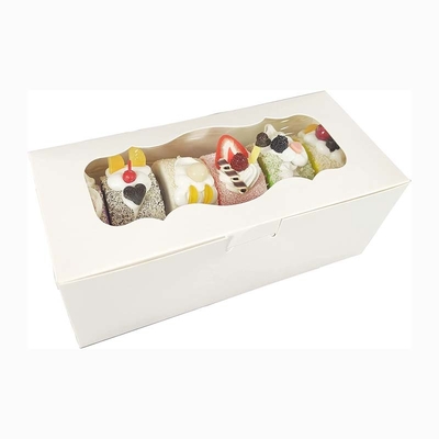Customized White Paperboard Food Container Paper Box With UV Coating And Vanishing