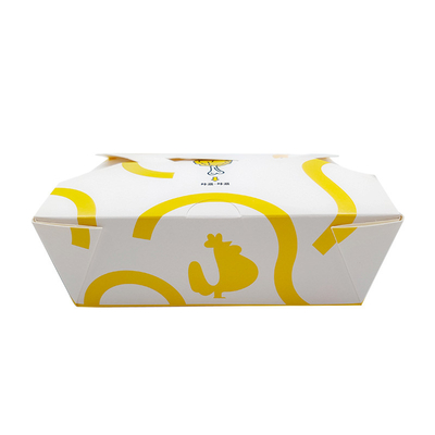 Rectangle Kraft Microwavable Paper Box , Colorful Paper Take Away Containers