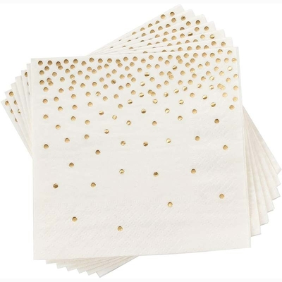 Thick Scented Paper Napkin Tissue Disposable With Rose Golden Dot