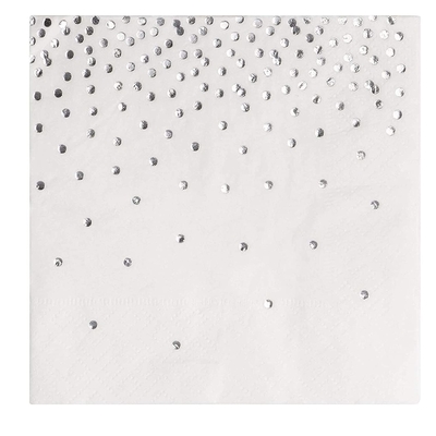 Disposable Christmas Cocktail Napkin , Decorative Tissue Paper For Dinner Party