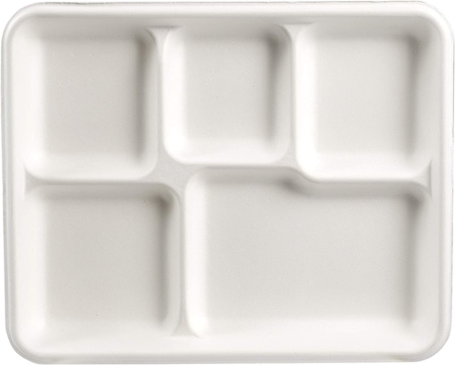 Waterproof Oil Proof Kraft Paper Plate For Supermarket Food Packaging