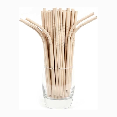 OEM Paper Drinking Straws Bendable Fully Curved For Milk Coffee
