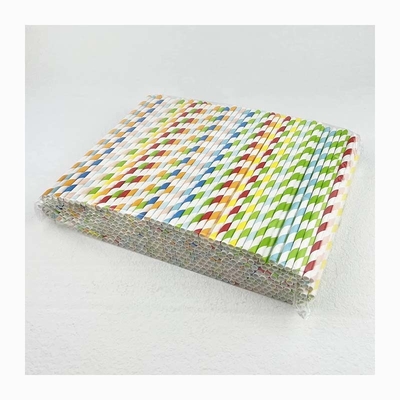 Eco Friendly Paper Drinking Straws 6mm 8mm 10mm For Party Bar