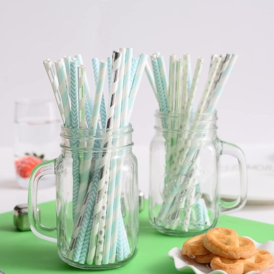 Colorful Paper Drinking Straws Food Grade Eco Friendly For Coffee Juice