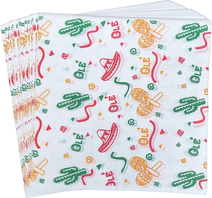 Anti Stick Greaseproof Wrapping Paper , Flexo Printing French Fry Wax Paper
