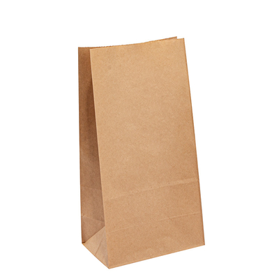 Resistant Both Grease And Water Custom Paper Gift Bags Food Grade Kraft Paper