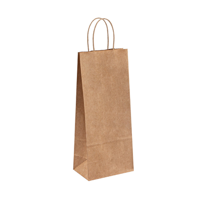 Luxury Reusable Gift Shopping Paper Wine Bag With Custom Printed Logo