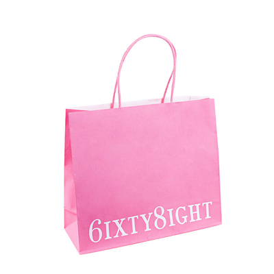 Gift Clothing Flexo Printing Handle Paper Bags Custom Your Own Logo