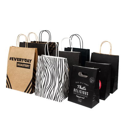 Thanksgiving Occasion Kraft Paper Shopping Bags 100gsm - 150gsm Customized