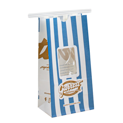 Customized Printing Biodegradable Kraft Paper Bags Uncoated Lining With Clear Window