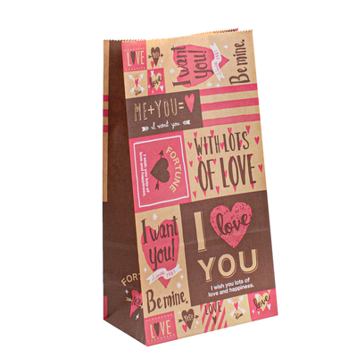 Glossy/Matt Lamination Brown Kraft Food Bags With Strong Bottom
