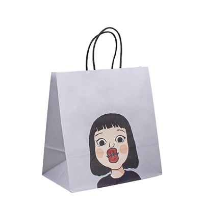 Thickness 100gsm - 150gsm Twisted Handle Paper Bags Eco Friendly Alternative