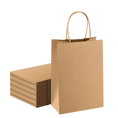 Bakery Goods Paper Twist Rope Handle Paper Bags with Custom Logo Printing