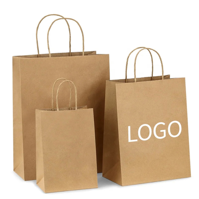 8 Color Flexo Printing Handle Paper Bags for Eco Friendly Logo/ That The Customers Supply