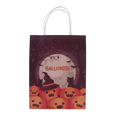 8 Color Flexo Printing Handle Paper Bags for Halloween Promotion