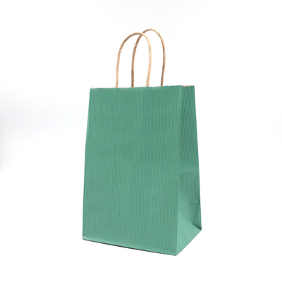 Kraft Handle Paper T Shirt Bags CMYK Pantone Color Sustainable