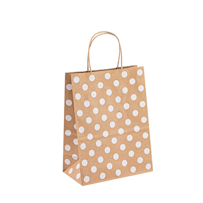 Uncoated Brown / White Craft Paper Bag Biodegradable For B2B Market