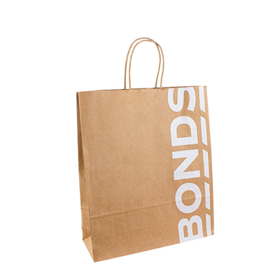 Custom Kraft Paper Shopping Bag Recycled Brown Kraft Paper Bags With Handle