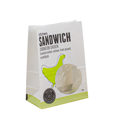 Customizable Kraft Paper Pouch With Window 8 Color Flexo Printing